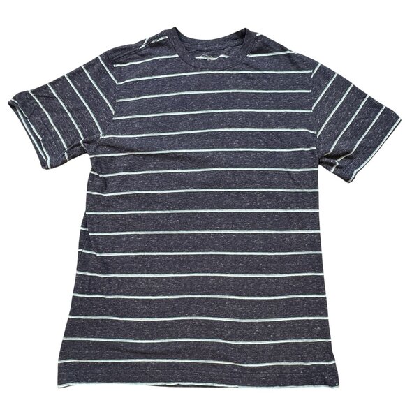 Ocean Pacific Mens Navy Blue Crewneck T-Shirt Stripes Short Sleeve OP Size Small - Picture 1 of 8